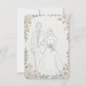エレガント セージゴールドの結婚式招待状 Save The Date セーブザデート (裏面)