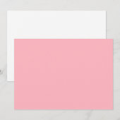 エレガント ソフト ピンク 無地 インビテーション カード (正面/裏面)
