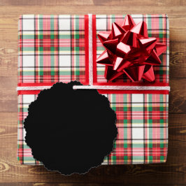 エレガント ソリッド ブラック オーナメントカード