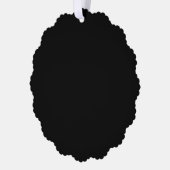 エレガント ソリッド ブラック オーナメントカード (左)