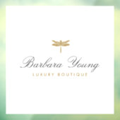 エレガント タイプ ゴールドトンボ ロゴ（白地） ウィンドウサイン (シート3)