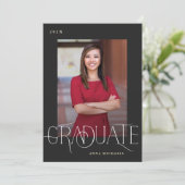 エレガント タイプ ツー フォト 卒業発表 招待状 (スタンド正面)