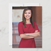 エレガント タイプ ツー フォト 卒業発表 招待状 (裏面)