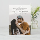 エレガント タイプ モノグラム フォト ウェディング インビテーション (スタンド正面)