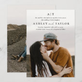 エレガント タイプ モノグラム フォト ウェディング インビテーション (正面/裏面)