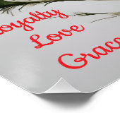 エレガント&タイムレス1月誕生フラワーカーネーション ポスター (コーナー)