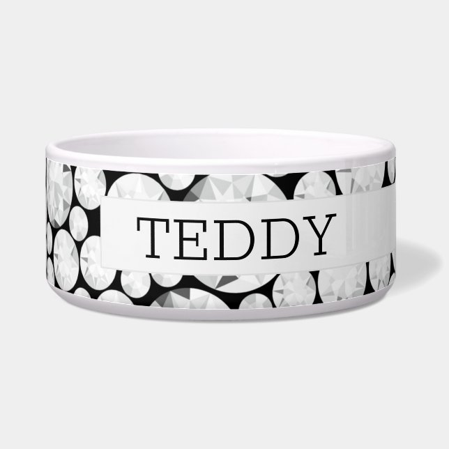 エレガント ダイヤモンド ジェムストーン ペットネーム グラム ブリング ボウル (右)