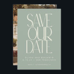 エレガント ダスティーセージ シンプル モダン おしゃれ フォト セーブザデート<br><div class="desc">エレガント ダスティーセージ シンプル モダン おしゃれ フォト 結婚式 Save the Date</div>