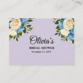 エレガント ダスティーブルー、シャンパン、及び ウィッシング ウェル エンクロージャーカード (裏面)