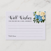 エレガント ダスティーブルー、シャンパン、及び ウィッシング ウェル エンクロージャーカード (正面)