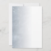 エレガント ダスティーブルー ソフトスパークル ウェディング招待状 招待状 (裏面)