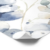 エレガント ダスティーブルー ブライダルシャワー フォトプロップ フレーム ポスター (角)