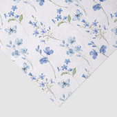 エレガント ダスティーブルー ワイルドフラワー 薄葉紙 (詳細)