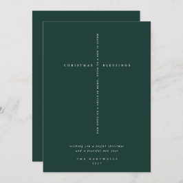 エレガント ダークグリーン 聖書のクロス シーズンカード