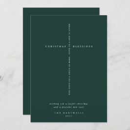 エレガント ダークグリーン 聖書のクロス シーズンカード