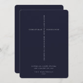 エレガント ダークネイビー 聖書のクロス シーズンカード (正面/裏面)