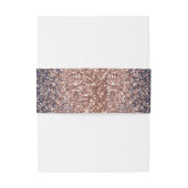 エレガント ダークブルー ローズゴールド ウェディング 招待状ベリーバンド (裏面例)