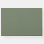 エレガント&ダークモダンセージ緑結婚の ゲストブック (裏面)