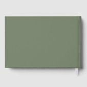 エレガント&ダークモダン・セージ&シルバー・フォイル結婚ズ ゲストブック (裏面)