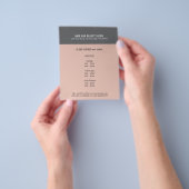 エレガント ダーク ローズ グレー ビューティー サロン チラシ (手)