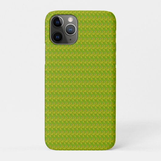 エレガント チャートルーズグリーン フローラル柄 Case-Mate iPhoneケース (裏)
