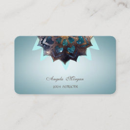 エレガント チャーミング プロフェッショナル ロータス フラワー マンダラ 名刺