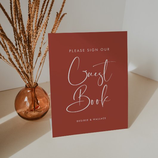 エレガント&テラモダンコッタゲストブック 台座サイン