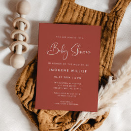 エレガント&テラモダンコッタベビーシャワー 招待状