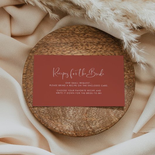 エレガント&テラモダンコッタレシピリクエストカード エンクロージャーカード