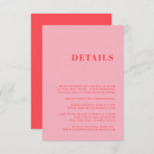 エレガント&トレンディーレトロピンクエンクロージャカード エンクロージャーカード (正面/裏面)