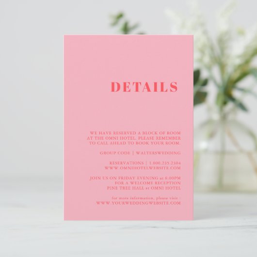 エレガント&トレンディーレトロピンクエンクロージャカード エンクロージャーカード (スタンド正面)