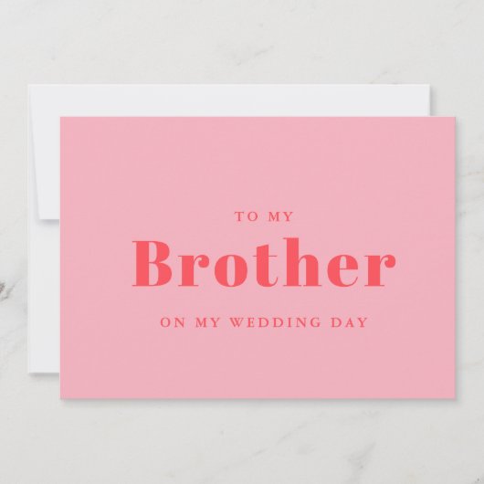 エレガント&トレンディー私の結婚式の日に私の兄に (正面)