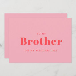 エレガント&トレンディー私の結婚式の日に私の兄に