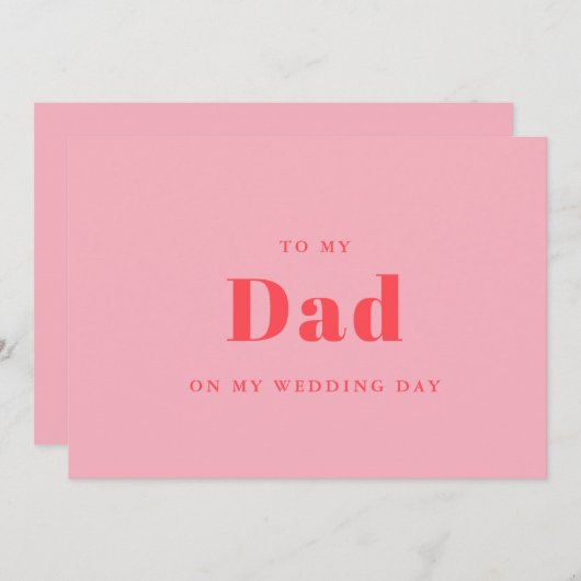 エレガント&トレンディー結婚式の日にパパに (正面/裏面)