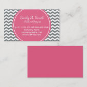 エレガント,トレンディー,グガーリーレー,白いシボロンピンク 名刺 (正面/裏面)