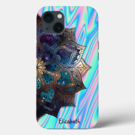 エレガント トレンディ マンダラ ホログラフィック iPhone 13ケース
