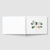 エレガント，トロピカル，葉結婚色 ゲストブック (全面)