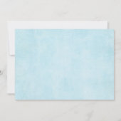 エレガント ドライブ バイ ベイビー シャワー ブルー ゴールド フローラル ボーイ 招待状 (裏面)