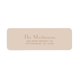 エレガント ニュートラル タイプの結婚式の住所ラベル ラベル