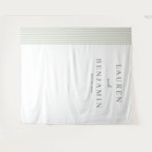 エレガント ニュートラル ミニマル ライン タペストリー (正面(横))