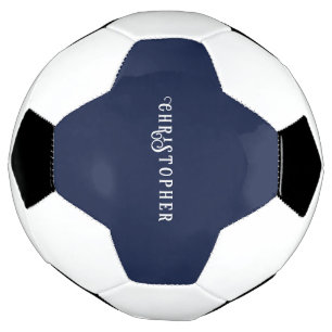 エレガント ネイビーブルー オーダーネーム サッカーボール