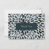 エレガント ネイビーブルー モダン ビジネス サンキューカード (正面)