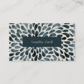 エレガント ネイビーブルー モダン ロイヤリティカード (正面)