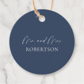 エレガント ネイビーブルー Mr. & Mrs. タグ (正面)