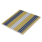 エレガント,ネービーブストライプルー,マスタードイエロー,ホワイト タイル (側面)