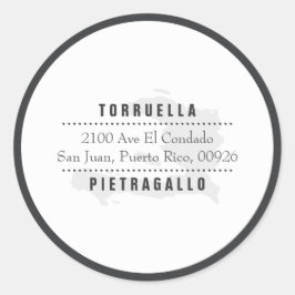 エレガント：ハイチの地図 ラウンドシール