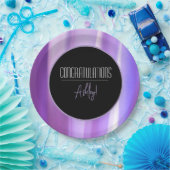 エレガント「ハッピーバースデー」紙プレート ペーパープレート (パーティー)