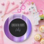 エレガント「ハッピーバースデー」紙プレート ペーパープレート (パーティー)