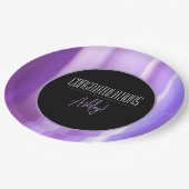 エレガント「ハッピーバースデー」紙プレート ペーパープレート (アングル)