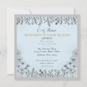 エレガント パステルブルー 女性史月間ランチョン 招待状 (裏面)